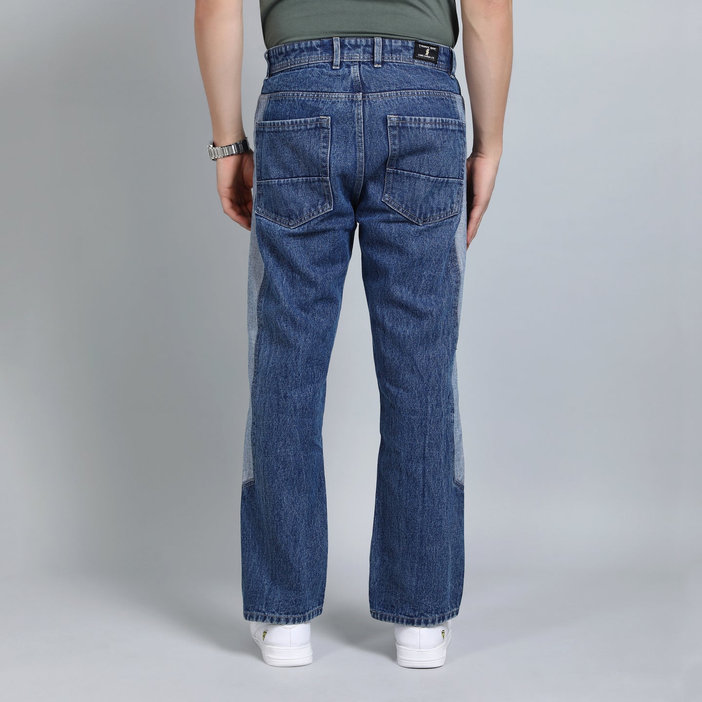 BLUE BAGGY FIT JEAN TEDDY 4790- 1